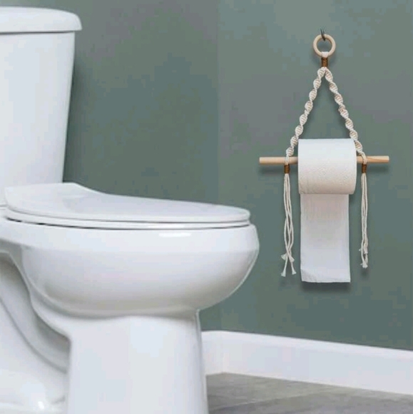 New! Woven Toilet Paper Holder Wall Hanging - Picture 6 of 6